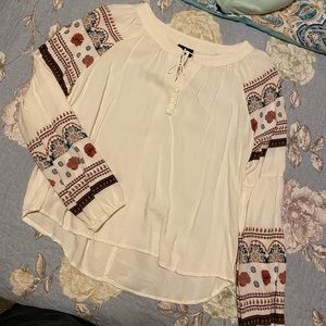 White boho blouse